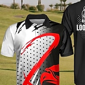 Per uomo A Pois Polo Sportivi Maglia da golf Manica Corta Magliette polo Camicie con Colletto Casual Abbigliamento sportivo Abbigliamento da vacanza Bottoni Stampa 3D Giallo Rosso Blu economico Polo da golf da uomo-Per uomo A Pois Polo Sportivi Maglia da golf Manica Corta Magliette polo Camicie con Colletto Casual Abbigliamento sportivo Abbigliamento da vacanza Bottoni Stampa 3D Giallo Rosso Blu