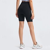 billiga Enkla Leggings-Dam Shorts Damasker Streetwear Ledigt Knelängd Hög midja Slät Elastisk midja Mateial som andas Elastisk Semester Gata Dagliga kläder Svart Blå Grön Ljusgrå Sommar Normal