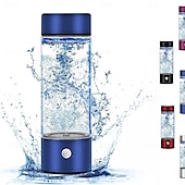 economico Attrezzatura da Campeggio-Bottiglia d&#039;acqua all&#039;idrogeno, generatore di acqua all&#039;idrogeno portatile, tecnologia SPE PEM, ionizzatore d&#039;acqua, regalo per amore, adatto per viaggi, esercizi, casa, coperchio nero.