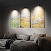 economico luce dell&#039;armadio-luci per quadri da parete, luci magnetiche a batteria per poster con 3 temperature di colore &amp;12 luci da parete RGB con timer dimmerabile e telecomando, per pittura, decorazione per cornice espositiva