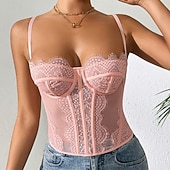 olcso fűző-Retró Középkori Reneszánsz Fűző Prsluk Bustier Jelmez Női Kelta Fantasy Mindszentek napja Farsang Parti Alkalmi / Napi LARP Felnőttek Fűző