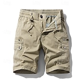 economico Classico-Per uomo Pantaloncini cargo Shorts Pantaloncini Estivi Coulisse Elastico in vita Multi-tasche Semplice Comodità Indossabile Lunghezza al ginocchio All&#039;aperto Sport Quotidiano Moda Casual Nero Cachi