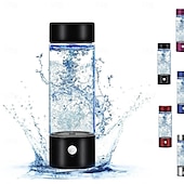 economico Attrezzatura da Campeggio-Bottiglia d&#039;acqua all&#039;idrogeno, generatore di acqua all&#039;idrogeno portatile, tecnologia SPE PEM, ionizzatore d&#039;acqua, regalo per amore, adatto per viaggi, esercizi, casa, coperchio nero.