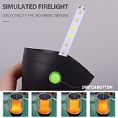 cheap Pathway Lights &amp; Lanterns-1 Pc Outdoor Waterproof Solar LED Torch Ground Plug Light Lawn Garden Courtyard Path Halloween Christmas Festival Flame Jumping Decorative Light Landscape Light
