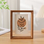 cheap Tabletop Picture Frames-Double-Sided Transparent Acrylic Photo Frame, 10-Inch Display Stand for Specimens, Calligraphy, A4 Photos