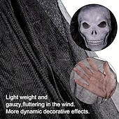 お買い得  ハロウィン-ハロウィンゴースト吊り下げデコレーション - 長さ137.8インチ、電源不要、屋内外のパーティーに最適