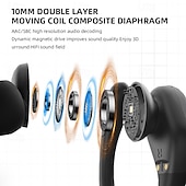 economico Cuffie TWS wireless-Auricolari wireless 75 ore Bluetooth 5.4 cuffie sportive 2025 auricolari Bluetooth stereo bassi profondi sopra l&#039;orecchio con ganci auricolari e microfono con cancellazione del rumore auricolari