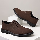 preiswerte Formell-Braune Derby-Schuhe aus hochwertigem Rindsleder für Herren mit glattem Kunstleder-Finish – klassisches Schuhwerk fürs Büro, formelle Anlässe und den Alltag