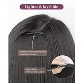 abordables Clip dans les extensions-Extensions de cheveux à clipser 6 pièces 24 extensions de cheveux noirs longues vagues sirène ondulées synthétiques à clipser postiche pour femmes