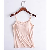 billige Enkel tank topp-Dame Camisole Tank Top Helfarge Daglig Fritid Ermeløs Med stropper Vanlige topper Daglig Svart Hvit Rosa Lilla Fuksia Sommer