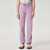 economico pantaloni cargo da donna-Per donna Pantaloni Cargo Pantaloni Eleganti Casual Lunghezza intera Naturale Semplice Tasca Design con Coulisse Elastica Comodo All&#039;aperto Confortevole All&#039;aperto Vacanza Rosso Grigio scuro Blu
