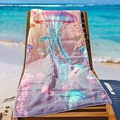voordelige Dekens &amp; dekentjes-Zachte en absorberende strandhanddoek - lichtgewicht, snel drogend, zandvrij ontwerp voor strand, zwembad en reizen