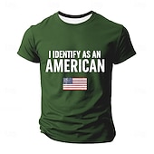 baratos Camisetas Patrióticas 250-4 de julho de 2026 250º Dia da Memória Camiseta Patriótica Patriot Estampa 3D Bandeira dos EUA Gola Redonda Manga Curta Casual Dia a Dia Rua