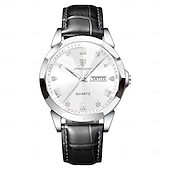 economico Orologi meccanici-Orologi da uomo di lusso, alla moda, originali, al quarzo, da polso, impermeabili, luminosi, con data e settimana.