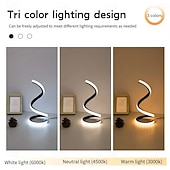 Недорогие Настольные лампы-прикроватные лампы, декоративная спиральная настольная лампа, плавная 3-х температурная регулировка яркости usb-светильника для спальни, гостиной, кухни, кабинета, тумбочки, украшения