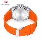 halpa Kvartsikellot-MINI FOCUS Miesten Kvartsikello ylellinen suuri kellotaulu liiketoimintakello luminoiva kalenteri päivämäärä viikko vedenkestävä silikonigelipohjainen kello