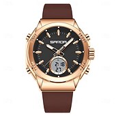 abordables Relojes digitales-Reloj electrónico Sanda 9103, nuevo, resistente al agua, con pantalla LED dual, multifuncional, para mujer.