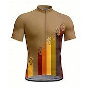 Недорогие Мужские джерси-Муж. Велокофты Графика Геометрический принт С короткими рукавами Велоспорт Джерси Верхняя часть с 3 задними карманами Устойчивость к УФ Быстровысыхающий Передняя молния Со светоотражающими полосками