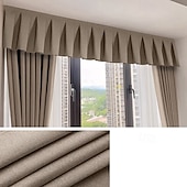 cheap Blackout Curtain-Linen Textured Top of Curtain Light Blocker for Blackout Curtains Light Blocking Fit for Bedroom Bathroom Easy Installation with Self-Adhesive Tape