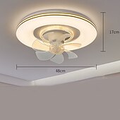 cheap Ceiling Fan Lights-Nordic Ceiling Fan Light Tri Color Lights Ceiling Fan Lamp With Remote Control For Living Room
