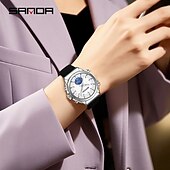 abordables Relojes digitales-Reloj electrónico Sanda 9103, nuevo, resistente al agua, con pantalla LED dual, multifuncional, para mujer.