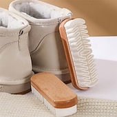 abordables Les fournitures de nettoyage-Brosse de nettoyage en daim pour chaussures et bottes, outil de nettoyage en cuir nubuck avec gomme, brosse à chaussures pour daim, rafraîchisseur de sac et de chaussures
