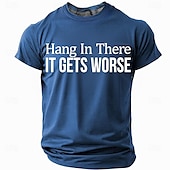 abordables Camisetas divertidas para hombres-Hombre Argot divertido Sarcasmo Camiseta Manga Corta Camiseta Impresión 3D Cuello Barco Camisa Moda Diario Básico Calle Casual Diario Negro Rojo Azul Piscina Verano Primavera Todas las Temporadas Ropa