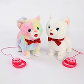 cheap Stuffed Animals-Remote Control Robot Cat Electronic Plush Cat Toy Interactive Toys Walks Singing Stuffed Animal Gift for Girl and Boy Age 3-6 Year Old