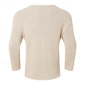 preiswerte Herrenpullover-Herren Pullover Grobstrick Stricken Normale Oberteile Gestrickt Einfach V Ausschnitt Strickware Moderne zeitgenössische Lässig Alltagskleidung Bekleidung Frühling Herbst Schwarz Marineblau S M L