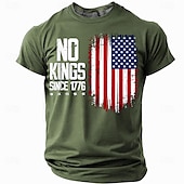 economico Maglietta patriottica per veterani-Magliette Patriottiche per Uomini Maglietta Teschio Americana con Bandiera Statunitense Manica Corta Maglietta Stampa 3D Maglietta Girocollo Moda Quotidiana Basic Strada Casual Quotidiana Nera Estate