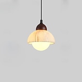 billige Pendellys-Nordisk moderne pendellampe i alabastermarmor, minimalistisk eleganse