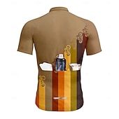 Недорогие Мужские джерси-Муж. Велокофты Графика Геометрический принт С короткими рукавами Велоспорт Джерси Верхняя часть с 3 задними карманами Устойчивость к УФ Быстровысыхающий Передняя молния Со светоотражающими полосками