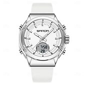 abordables Relojes digitales-Reloj electrónico Sanda 9103, nuevo, resistente al agua, con pantalla LED dual, multifuncional, para mujer.