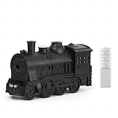 cheap Bedside Lamp-Retro Steam Train Humidifier With Fragrance Tray USB Power Supply Remote Control Operation Evaporative Work Suitable For Coverage Range Of 10-20 Square Meters Equipped With Simulated Flames