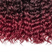 economico Capelli all&#039;uncinetto-Capelli ricci e ondulati all&#039;uncinetto, 24 pollici, per donne, con trecce hawaiane bordeaux, capelli sintetici, treccia bohémien all&#039;uncinetto, extension per capelli all&#039;uncinetto con onde d&#039;acqua.