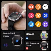 baratos Smartwatch-Relógios inteligentes esportivos c40pro com tela ultra grande, assistente de voz e controle de música, relógio inteligente com mostrador personalizado, relógios de pulso