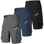billiga Shorts, tights och byxor för män-WOSAWE Herr Dam Ensfärgat Cykelvägshorts Cykelbyxor Cykelshorts Cykel Shorts MTB-shorts Slapp form Bergscykling Vägcykling sporter Dragkedja fram Reflexremsa Bekväm Elastisk Mörkgrå Svart Kläder