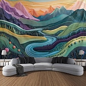 cheap Landscape Tapestry-Landscape Mountain Hanging Tapestry Wall Art Large Tapestry Mural Decor Photograph Backdrop Blanket Curtain Home Bedroom Living Room Decoration