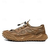 halpa Miesten lenkkarit-Miesten ruskeat, slip-on-sandaalit joustavilla nauhoilla ja mukavalla pohjallisella rantamatkoille, lomille ja rentoon ulkoiluun.