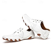 economico sandali da esterno-Scarpe da passeggio traspiranti da uomo bianche con ritagli – mocassini estivi casual con suola morbida per la guida, le vacanze al mare, l&#039;esplorazione della città e il comfort per tutto il giorno nelle giornate calde