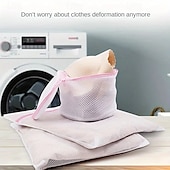 abordables Bacs, paniers à linge-Lot de 4 sacs à linge en filet à fermeture éclair durables, sacs de lavage de protection pour linge délicat, sous-vêtements, vêtements, compatibles avec les machines à laver