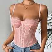 olcso fűző-Retró Középkori Reneszánsz Fűző Prsluk Bustier Jelmez Női Kelta Fantasy Mindszentek napja Farsang Parti Alkalmi / Napi LARP Felnőttek Fűző