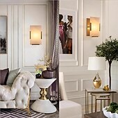 economico Luci da parete-Applique a LED in marmo e rame, applique da parete a LED moderna per interni, lampade da parete per camera da letto e soggiorno