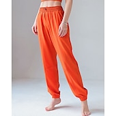 levne Jóga kalhoty a Bloomers-Dámské Fitness kalhoty Kalhoty na pilates Kalhoty na jógu S kapsami Ochrana proti slunci Lehká váha Vysoký pas Tělocvična Pilates Zumba Spodní část oděvu Pevná barva Tmavě šedá Černá Růžová Podzim
