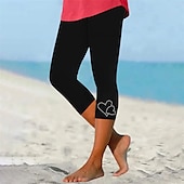 economico -Per donna Pantaloni capri Leggings Casual Athleisure Lunghezza al polpaccio Vita Alta Semplice Elastico in vita Foratura a caldo Traspirabilità Elasticizzato Vacanza Streetwear Abbigliamento