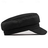 preiswerte Baseballkappe für Herren-Herren Schiebermütze Baseballkappe Sonnenhut Trucker-Kappe Schwarz Weiß Polyester Netz Mode Lässig Straße Täglich Einfach Verstellbar Sonnenschutz Atmungsaktiv