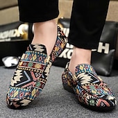 economico Slip-ons e mocassini da uomo-Per uomo Scarpe Casual Camminata Casual Tela Confortevole Antiscivolo Traspirante Mocassino Nero Beige Estate Primavera Autunno