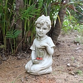 Недорогие Ландшафтные огни-1 шт., водонепроницаемый уличный солнечный светильник для мальчика-муравья, божьей коровки, девочки, сада, двора, газона, дорожки, парка, смоляной статуи, декоративного освещения для ландшафтного