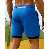 abordables Pantalones cortos de correr-Hombre Pantalones Cortos Running Pantalones cortos al aire libre Cintura elástica Bermudas Deporte Casual Ligero Transpirable Tenis Correr Corriendo Ajuste regular Ropa de deporte Ropa de Deporte