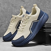 Χαμηλού Κόστους Ανδρικά Sneakers-Ανδρικά πλεκτά mesh αθλητικά παπούτσια με μπλε σόλα σε αντίθεση – ελαφριά και αναπνεύσιμα αθλητικά παπούτσια για τρέξιμο, καθημερινή προπόνηση, ταξίδια στην πόλη και ενεργό τρόπο ζωής.